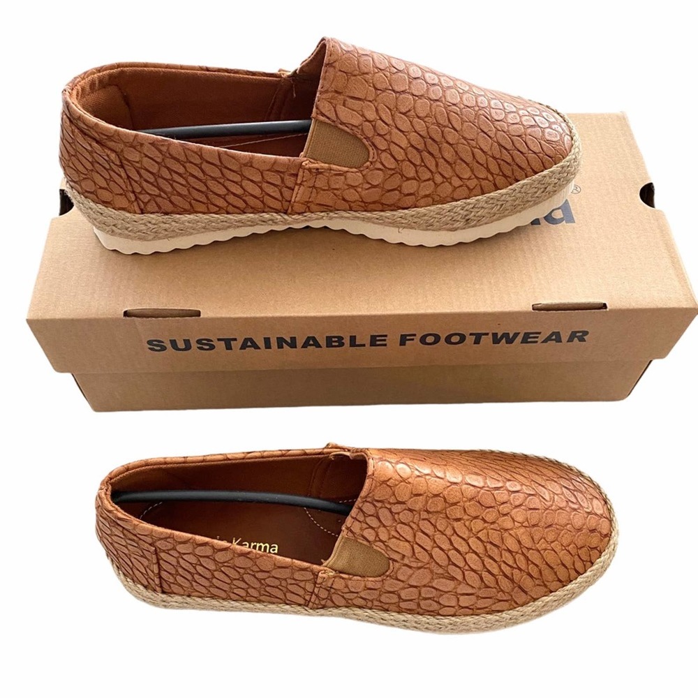 Electric Karma LuLu Camel slip on espadrille sz 7